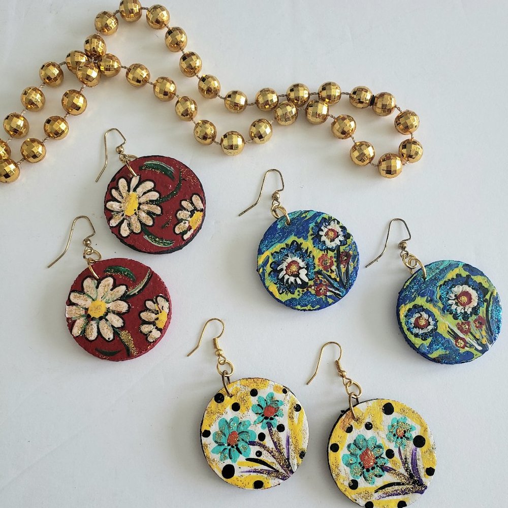 3 Pair Fashion Earrings